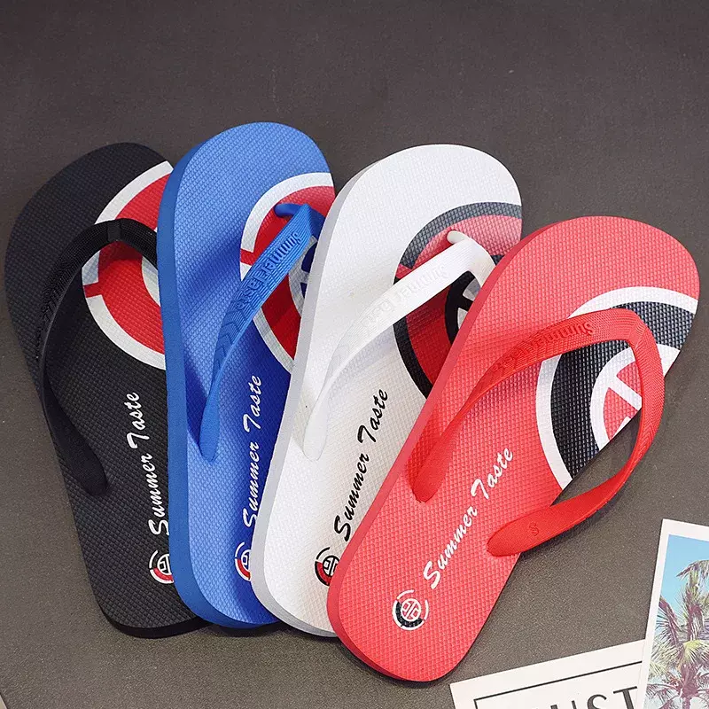2024 New Flip Flops Slippers Men Summer Anti-skid Outdoor Korea Casual Light Beach Sandals Household Slipper Students Slides