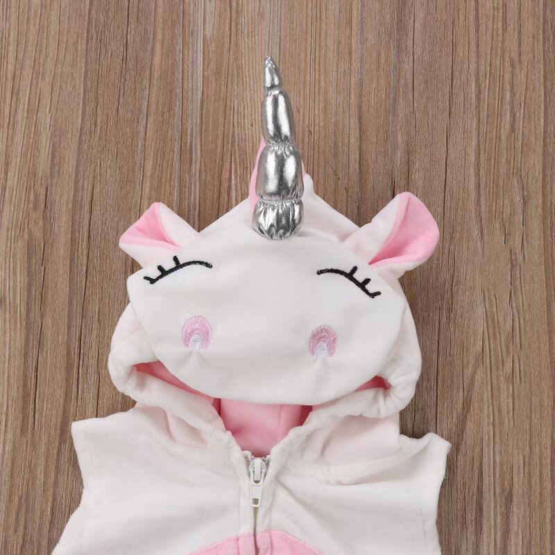 Pelele de lana con diseño de unicornio para bebé, mono de Animal para niño, vestido de Cosplay, conjunto sin mangas, envío gratis