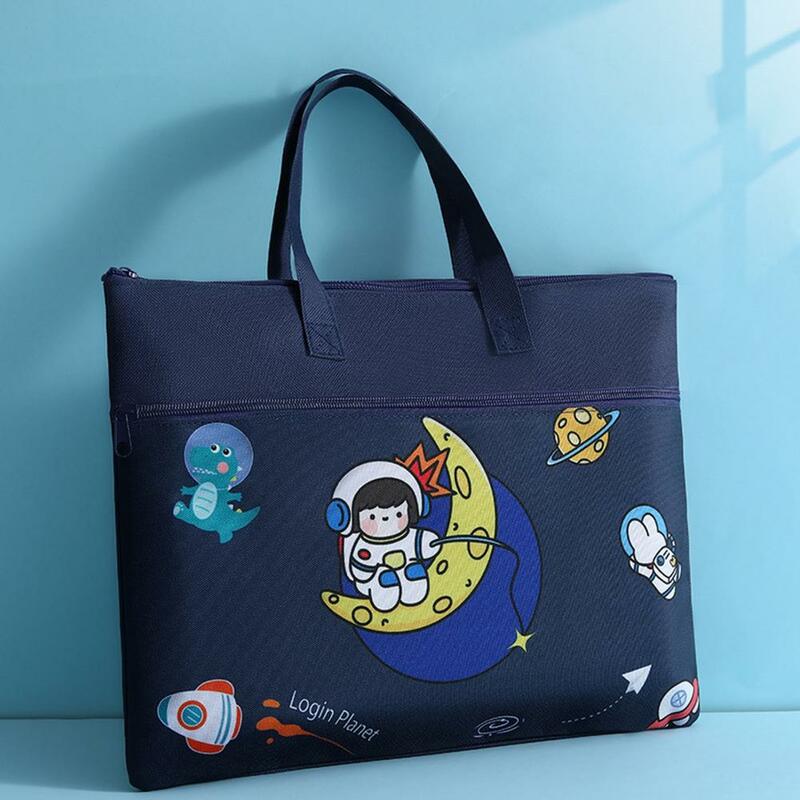 Borsa di tela alla moda borsa per bambini di pregevole fattura borsa impermeabile per bambini borsa con manico superiore del fumetto negozio di documenti libro