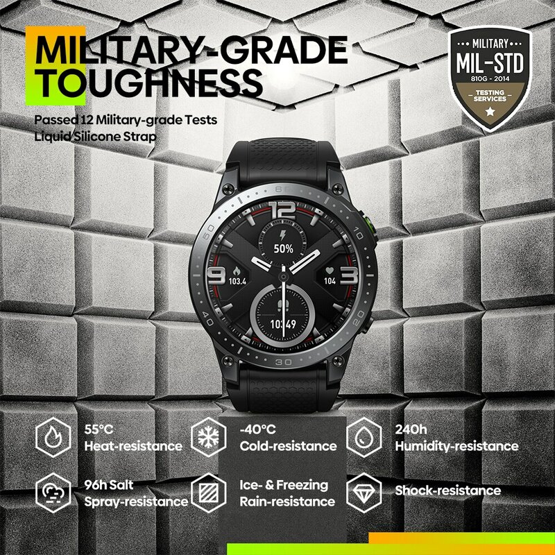 Zeblaze Ares 3 Pro jam tangan pintar pria, jam tangan pintar tampilan AMOLED sangat HD panggilan suara 100 + mode olahraga 24 jam Monitor Kesehatan