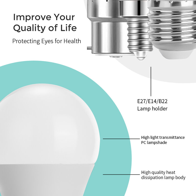 10pcs LED Bulb Lights DC12V smd 2835chip lampada E27 lamp 3W 6W 9W 12W 15W 18W spot bulb Led Light Bulbs for Outdoor Lighting