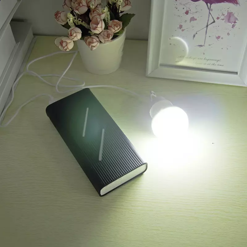 Компактная Светодиодная лампа USB, портативная лампа 5 Вт для чтения книг, ночное освещение, дневное освещение для кемпинга и походов