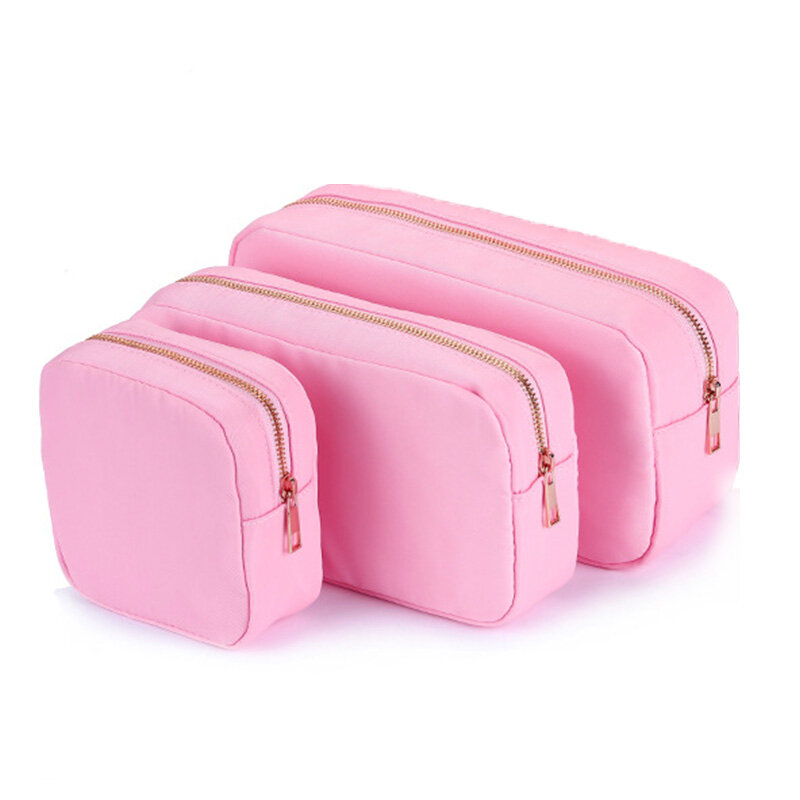 s/m/l 3 sizes Stuff Pouch Nylon Makeup Bag Letter Patches Travel Cosmetic Waterproof Women Storage Bag Freeshipping