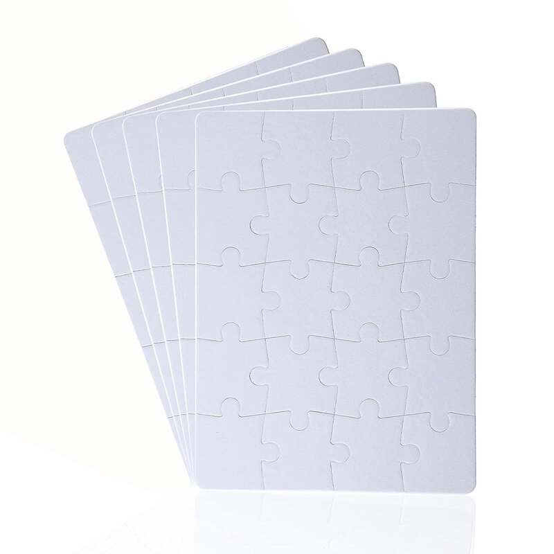 승화 블랭크 퍼즐, 사진 열 전사, 장식용 직소 퍼즐 공예, 5.7X7.8, 20 개, 40/80 개, 5 장