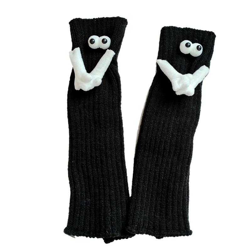 Zimowe ocieplacze na nogi damskie dzianinowe rękawiczki rękawy naramienne zakrywają skarpety na stopy zimowe szydełkowe mankiety V8C2