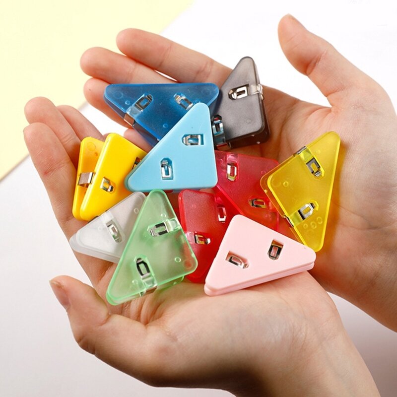 5 pçs clipes papel canto evitar livros ondulação colorido bookbinder uso diário para escritório escola triângulo-clipes