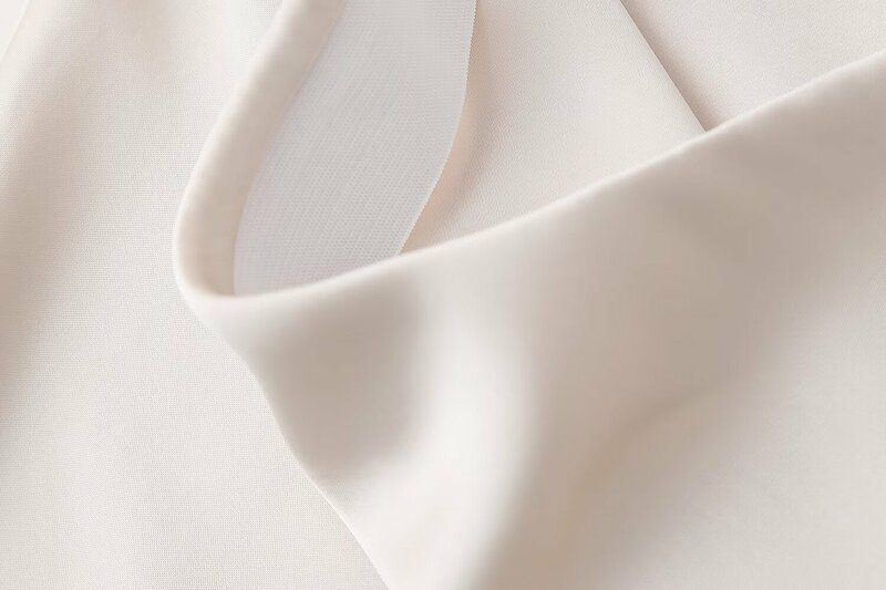 Vestido Midi drapeado con textura satinada para Mujer, falda Vintage de cintura alta elástica, elegante, a la moda, novedad de 2024