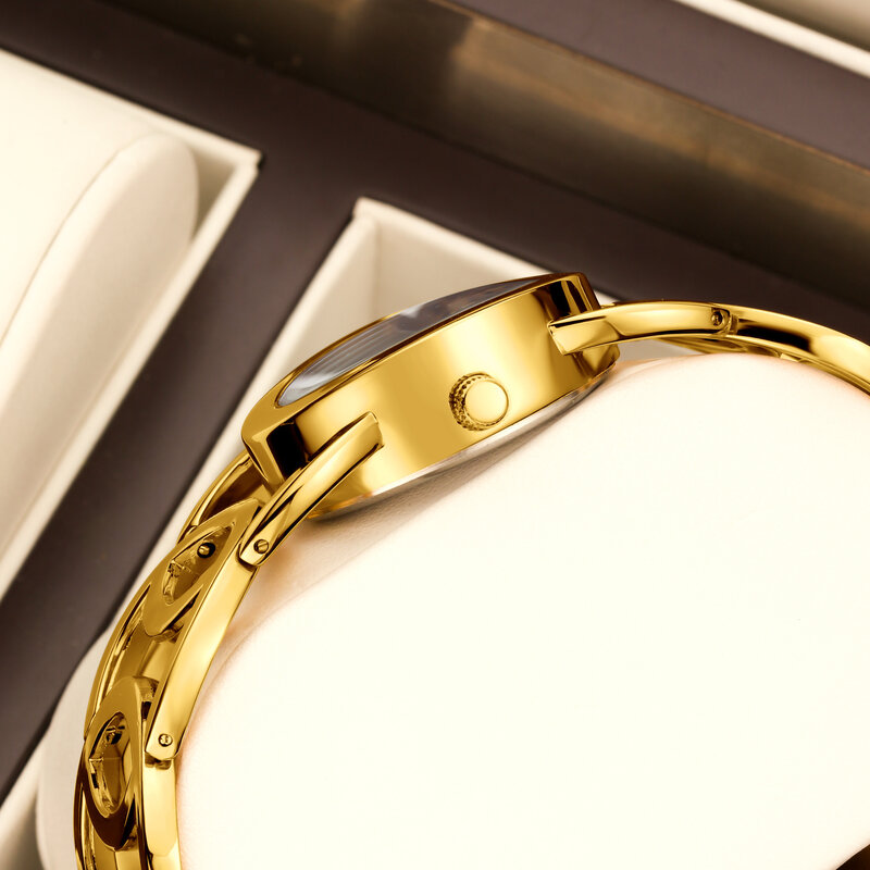 YaLaLu orologio da polso da donna vendita calda oro semplice con scatola di rimozione dell'orologio miglior regalo per le donne placcatura ionica sottovuoto