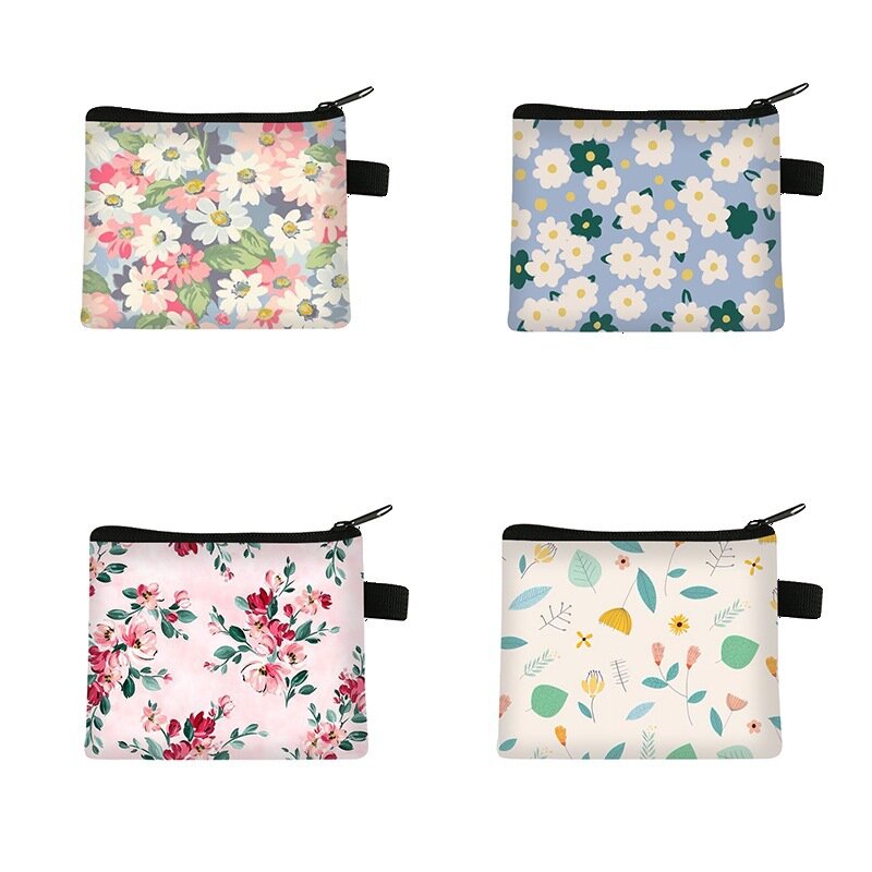 Children's Coin Purse Student Portable Card Bag Simple Square Fashion Polyester Short Soft Storage Bag Mini Bag Wallet Pochette