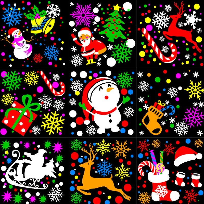 クリスマスプロジェクションLEDライト、スノーフレークパターン、カラフルな回転プロジェクター、ナイトライト、装飾、16図