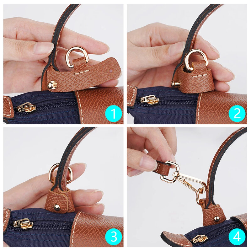 Bag Strap For Longchamp Mini Bag Free Punching Modification Transformation Accessories for Mini Bag Punch-free Bag Strap