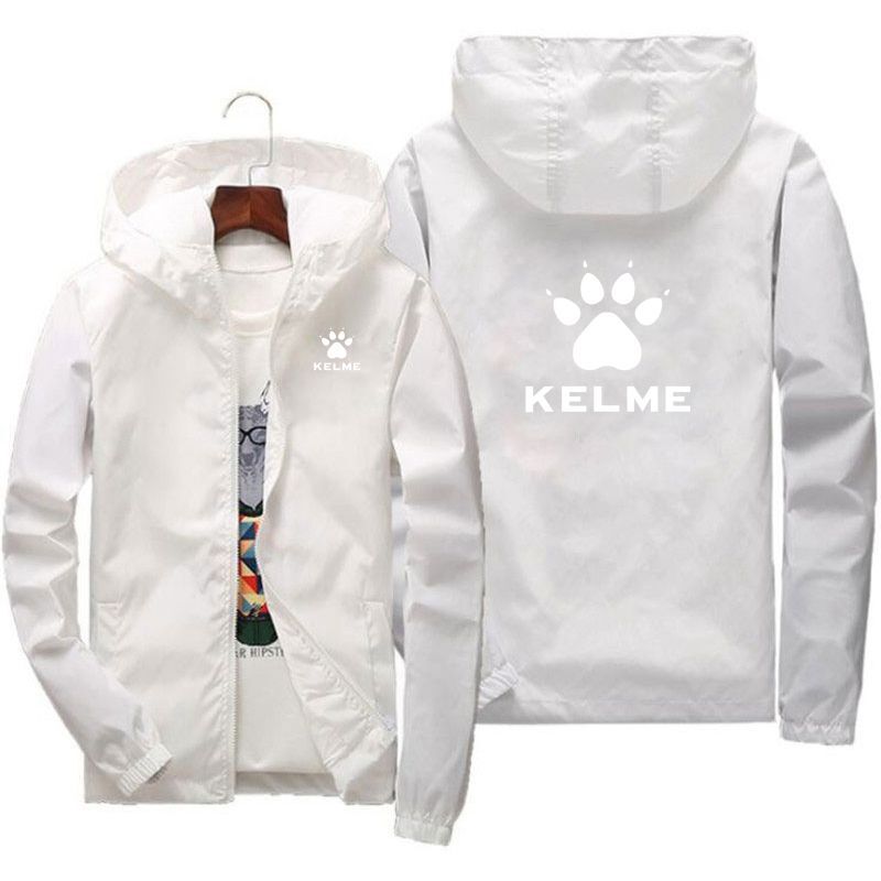 KELME-Sudadera con capucha para hombre, chaqueta deportiva grande con cremallera, impermeable, protección solar, para acampada al aire libre, primavera y otoño, novedad de 2024