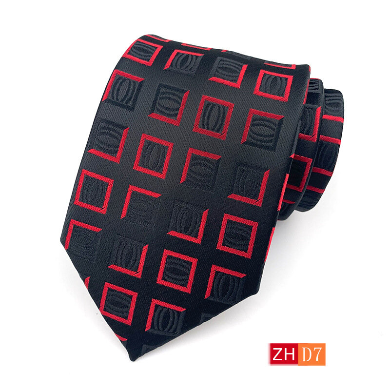 Однотонный галстук 8 см для мужчин, деловой Свадебный галстук для вечеринки, новый дизайн, полосатый галстук в горошек, клетчатый галстук для мужчин, темно-синий, Gravata