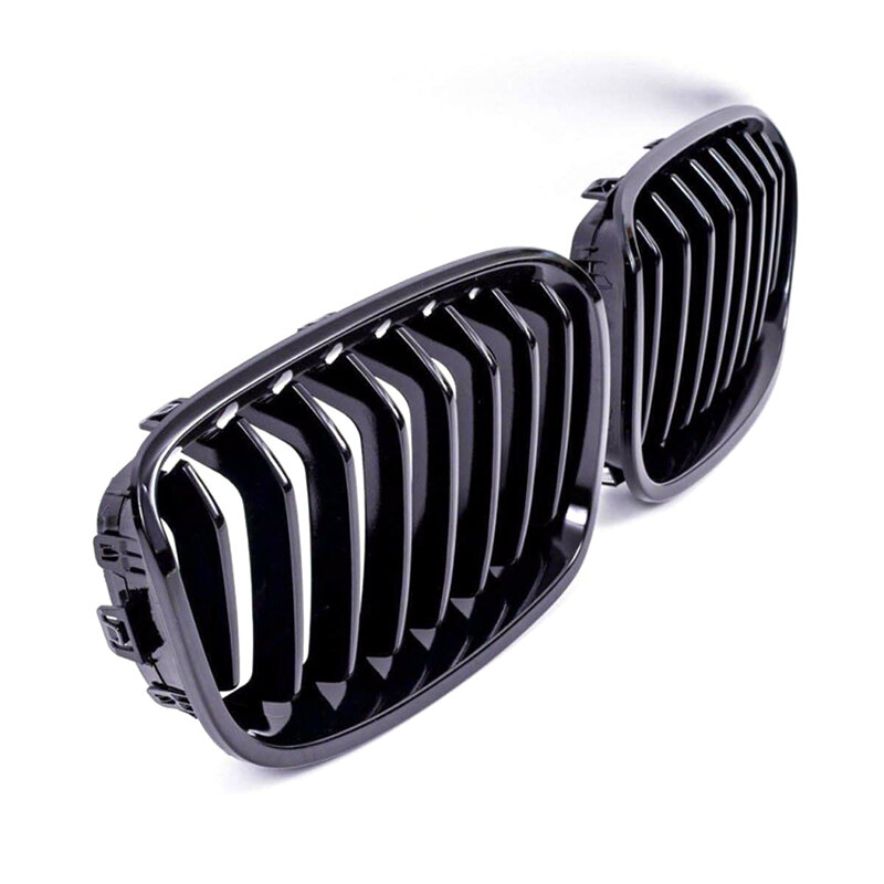 Car Kidney Replacement Front Grill For BMW F20 F21 118i 120i 125i 2015-2018 Racing Grills Gloss Black Grills Auto Accessories