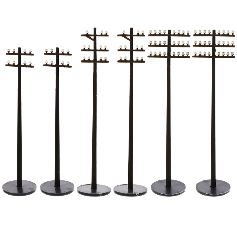 1/87 1/100 Miniature Telephone Poles Model Railway Trains Layout Sand Table Scene Building Accessories
