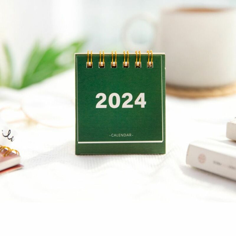 Calendario de escritorio, suministros escolares de oficina, 2024, simples, decoraciones de escritorio, decoración del hogar, Mini calendario