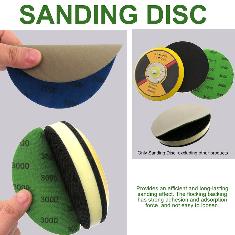 25pcs 125mm Grinding Sanding Disc Wear Resistance Flocking Professional Round Grit 3000 4000 5000 7000 10000 Obital Sandpaper