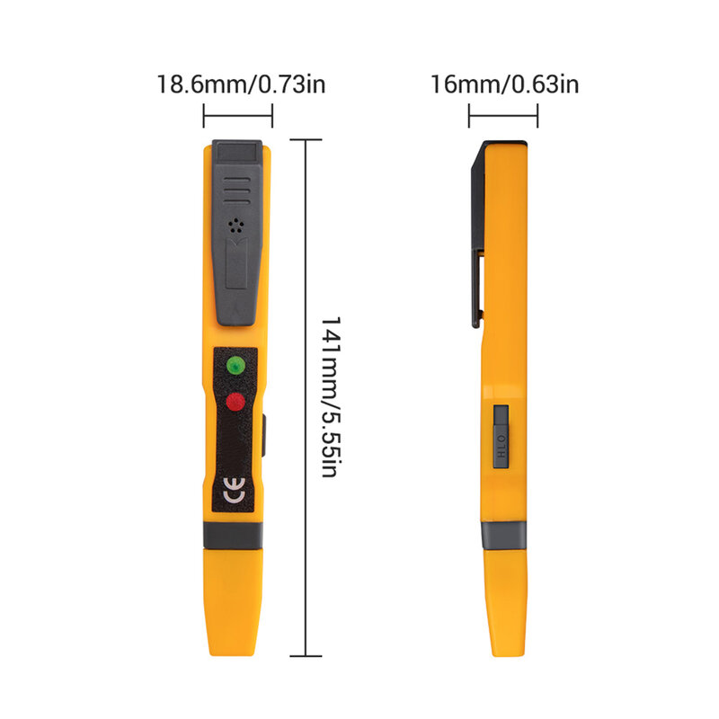 Non-Contact Voltage Tester Sound and Light Induction Type Test Pencil with Low Battery Indicator and
