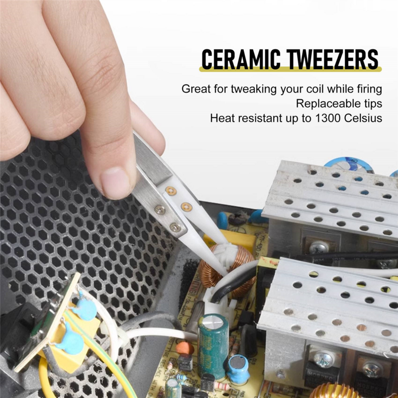 Ceramic Tweezers - Heat Resistant - Pointed Tip