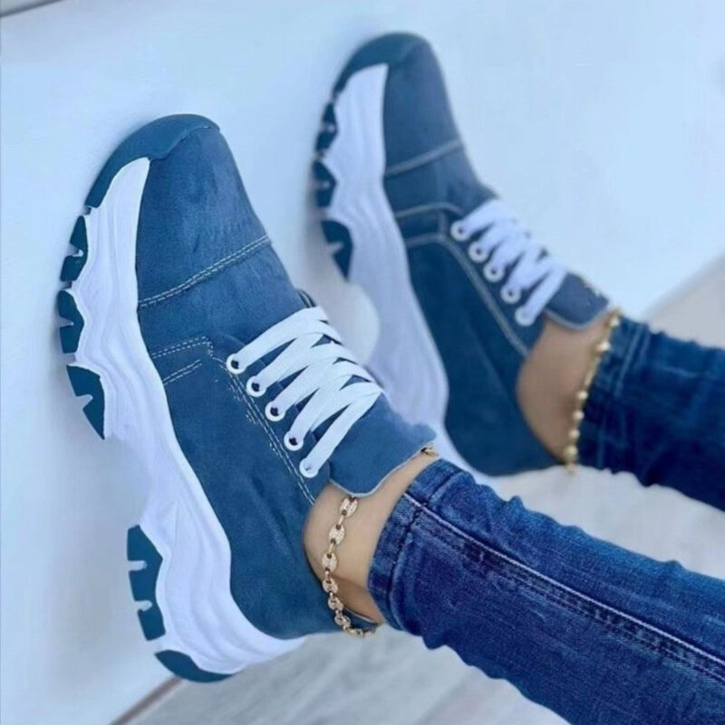 Sneakers Women Shoes 2023 New Pattern Canvas Shoe Casual Women Sport Shoes Flat Lace-Up Adult Zapatillas Mujer