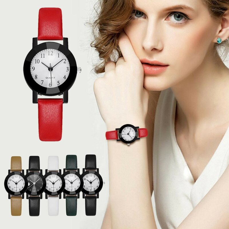 Uhren Für Frauen Luxus Digitale Waage Quarz Uhren Damen Mode Einfache Armbanduhr Leder Gürtel Armbanduhr Часы Женские