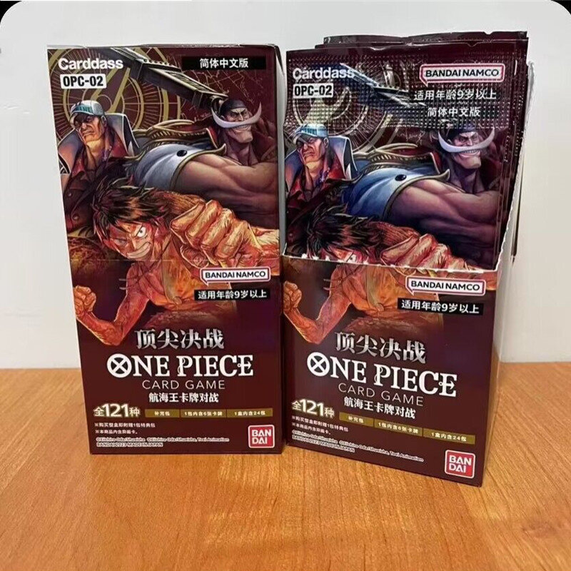 Anime TCG One Piece Trading Card Game, original, cartão chinês OPC-02, Top Battle, brinquedos de coleção infantil