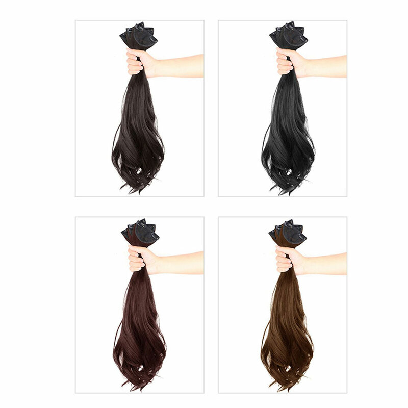 Kawałki peruk Naturalna symulacja Peruka syntetyczna Zwiększ objętość włosów Puszyste długie kręcone włosy Niewidoczne przedłużanie włosów dla kobiet