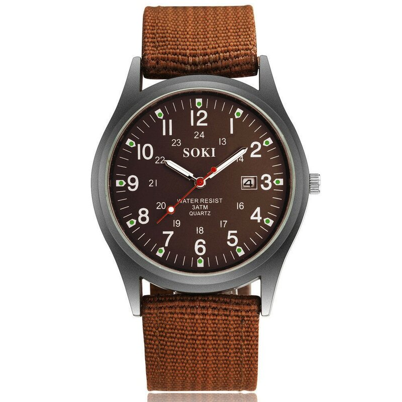 SOKI uomo Nylon 30m impermeabile orologi da polso al quarzo orologio di lusso da uomo Designer di marca famoso orologio da lavoro maschile Smart Saat Erkek