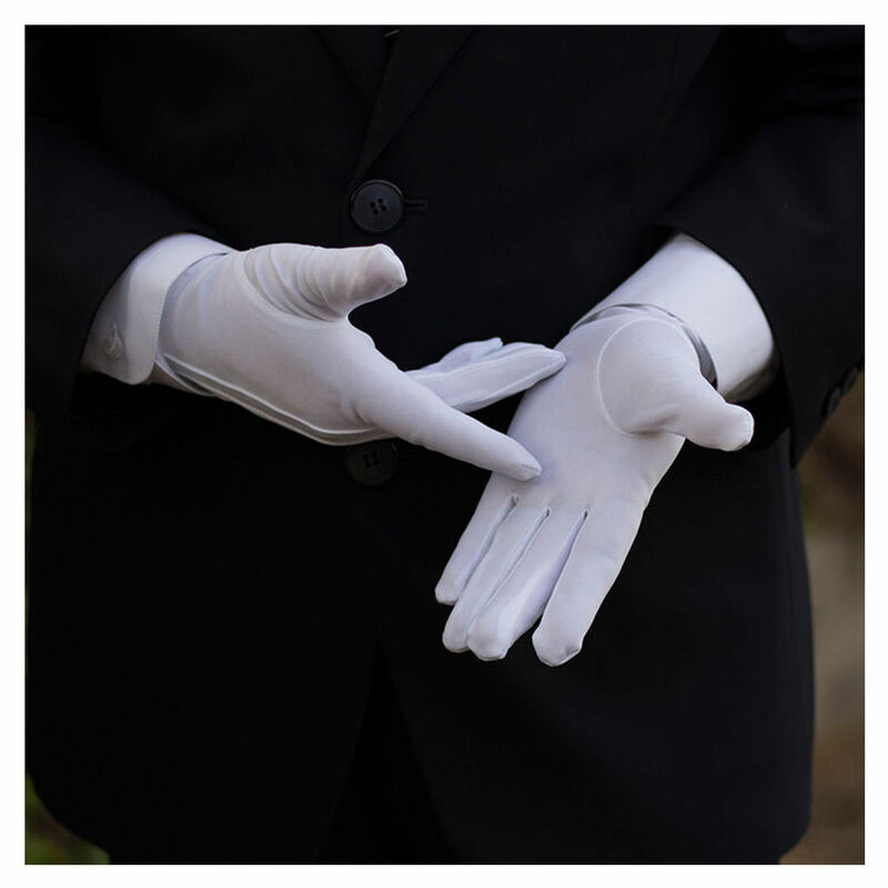Белые хлопковые рабочие перчатки для осмотра для женщин и мужчин, бытовые перчатки, ювелирные изделия для монет, легкие перчатки для сервировки/официантов/водителей, 1 пара