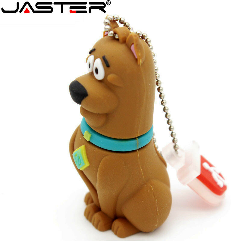 JASTER Nette Hund USB-Sticks 64GB Cartoon Pen Drive 32GB Kreative Geschenke für Kinder Memory Stick 16GB Frei Schlüssel Kette U Disk
