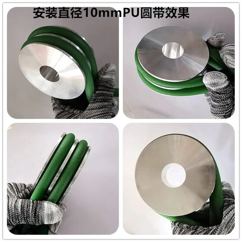 1x Aluminum Alloy Double Groove 60MM Pulley Wheel 8-25MM Fixed Bore Pulley for Motor Shaft 10MM PU Round Belt