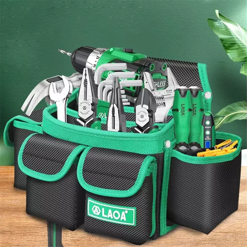 1680D Tool for Carpenter LAOA Plus Magnetic Size High Pouch Quality Tool Electrician Waist Bag with Thickened Practical