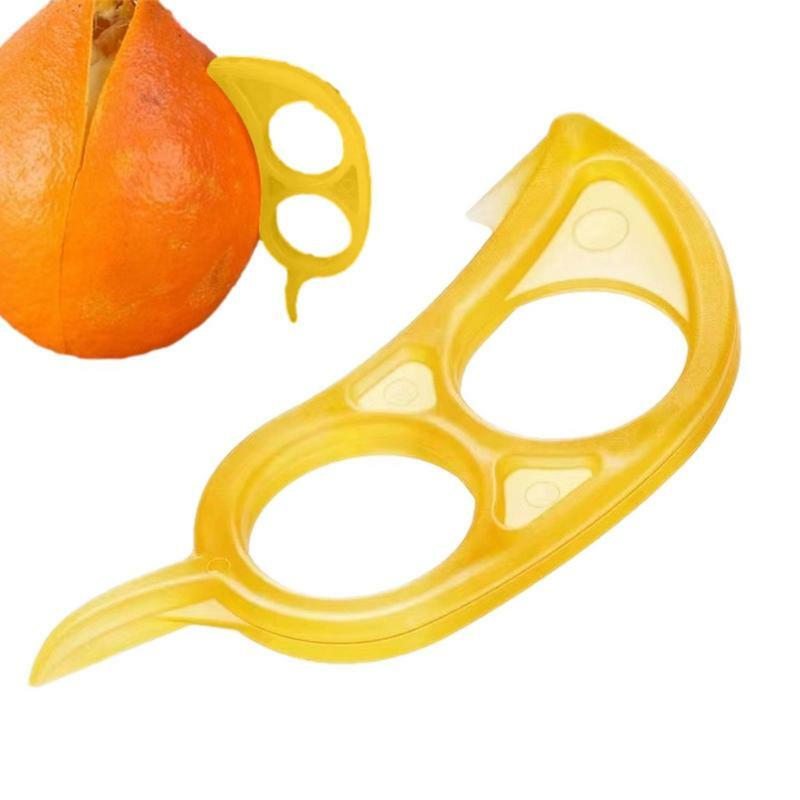 Alat pengupas buah jeruk praktis, pengiris dan pengiris buah Lemon nyaman cincin lubang ganda dapur 1 buah