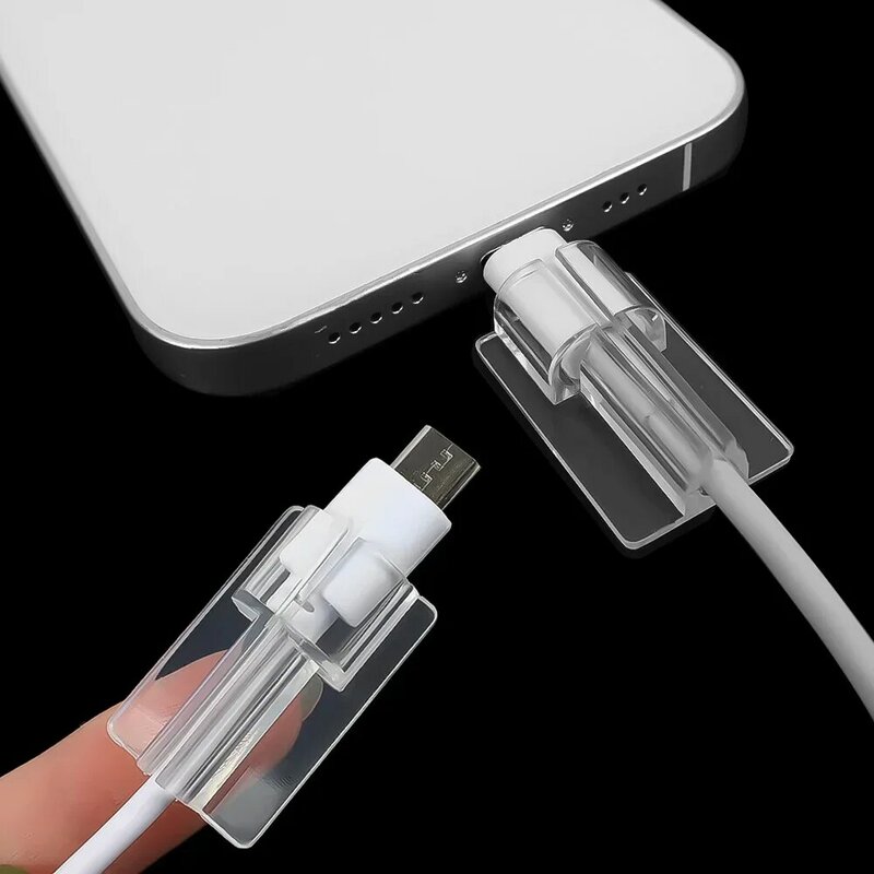 1set Charger Case for Apple IPhone 18W 20W Transparent Data Wire Winder Cable Protectors Charging Port Breakproof Protection