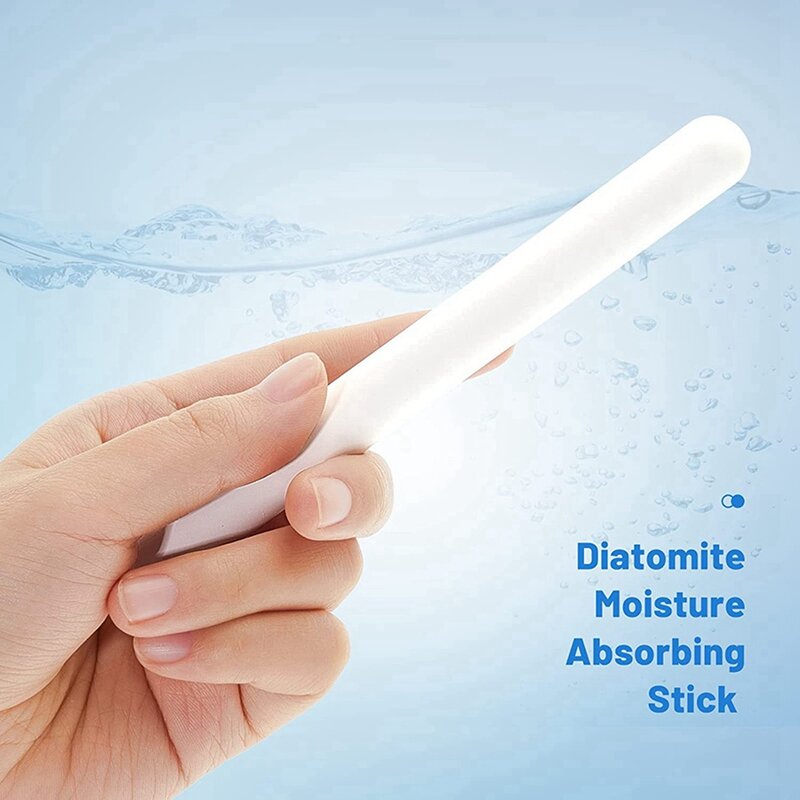 4Pc Drying Rod Stick Diatomite Moisture Absorbing Stick Clean Water Absorption Rod Diatomite Earth Desiccant For Laundry
