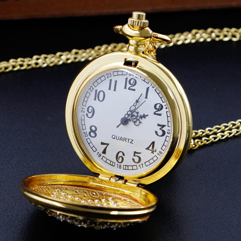 New Women's Vintage Exquisite Pocket Watch Multi Diamond Multi Color Fashion Necklace Pendant With Chain Gifts reloj