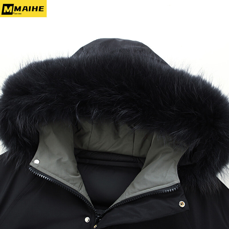 Veste en duvet d'oie à capuche coupe-vent pour hommes, manteau chaud, chapeau d'extérieur, marque de luxe, automne et hiver, nouveau