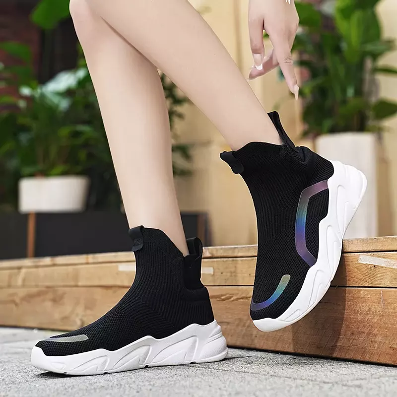 2024 Shoes For Men Lovers' Sneakers Men Tennis Loafers Shoe Tide Men Ankle Boots Socks Shoes Fashion Casual Shoe Large 39-48