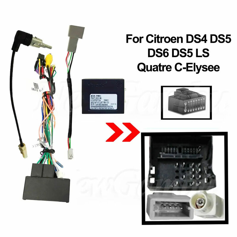 Arnés de cableado para coche, Cable de alimentación Android para Citroen DS4, DS5, DS6, DS5, LS, Quatre, c-elysee, CANBUS o Cable y CANBUS