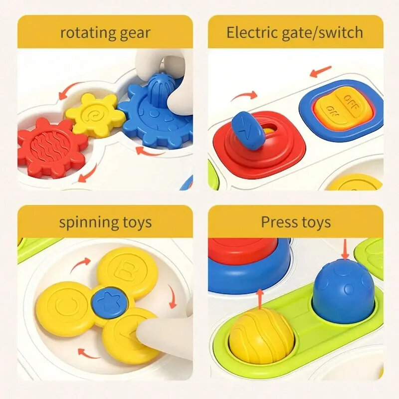 몬테소리 비지 보드 감각 장난감, LED 조명, 유아 활동 보드, 아기 미세 운동 기술, 어린이 교육용 장난감, 1-3