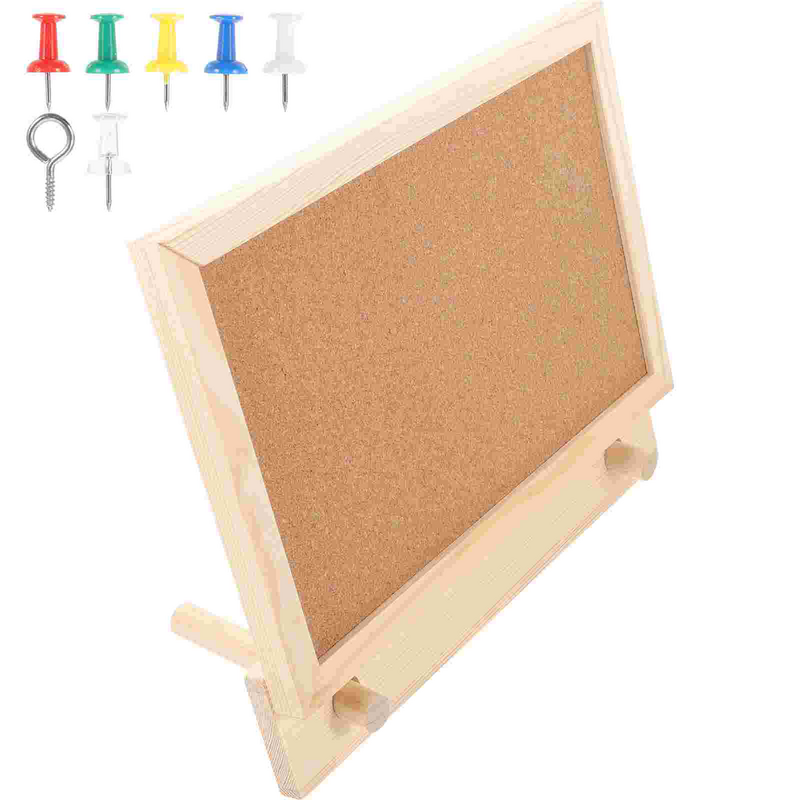 Office Note Board Easel Bulletin for Pictures Push Pin Needle Plate Wall Boards Walls Framed Cork Wooden Decor
