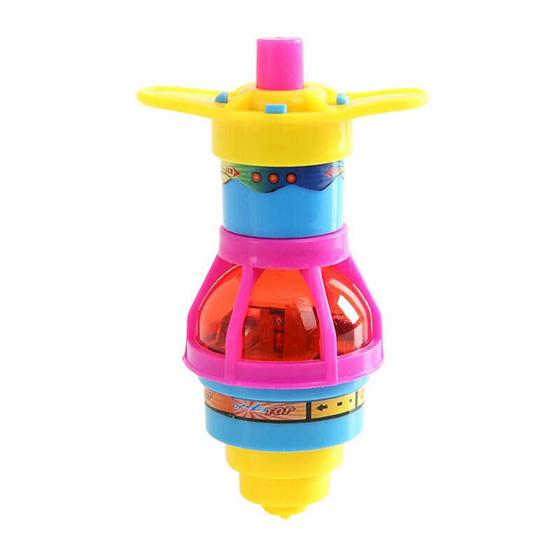 Classic Draaitol Toy Funny Light Gyro Speelgoed Hand Push Down Spinner Top Flash Gyro Kids Jongen Verjaardagscadeau Kinderen
