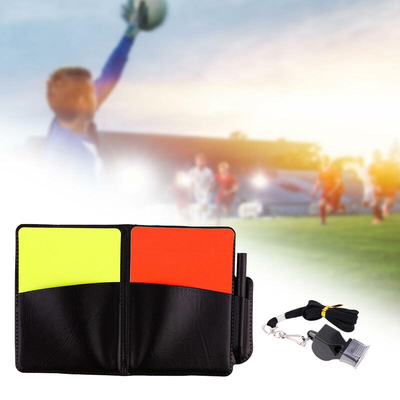Carte dell'arbitro di calcio carte d'avvertimento gioco sportivo per pallavolo partita di calcio gioco di calcio competizione Set di carte gialle rosse