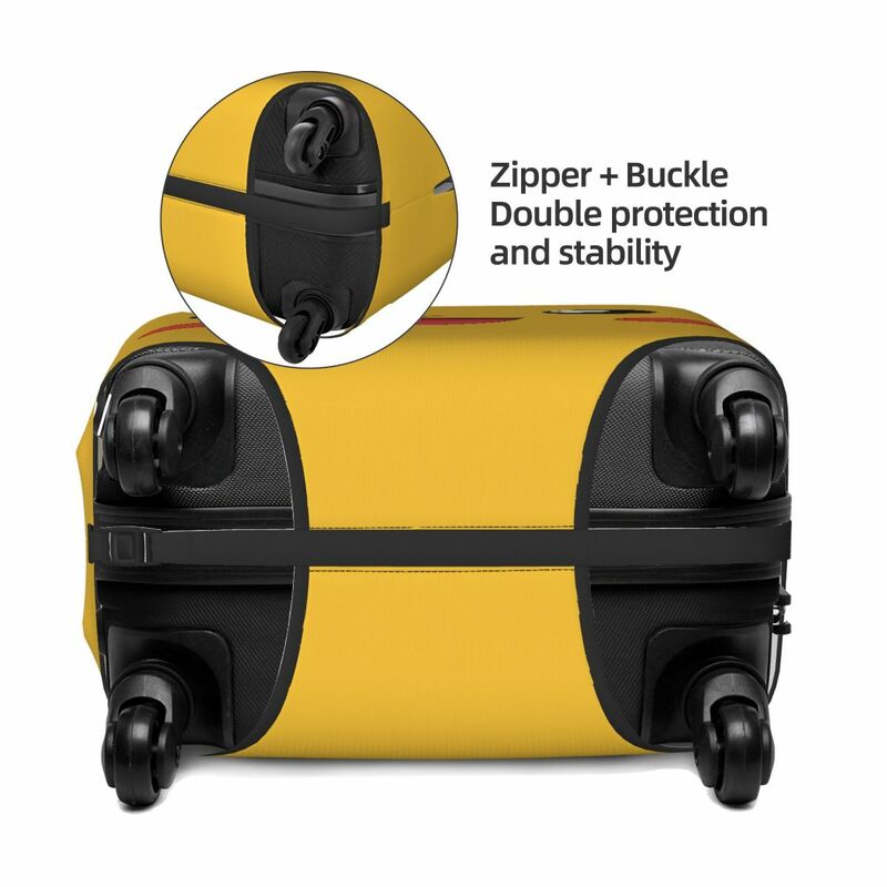 อุปกรณ์คลุมกระเป๋าเดินทางลายโปเกมอนปิกาจูสำหรับ18-32นิ้วผ้าคลุมกระเป๋าเดินทางน่ารักออกแบบได้ตามต้องการ