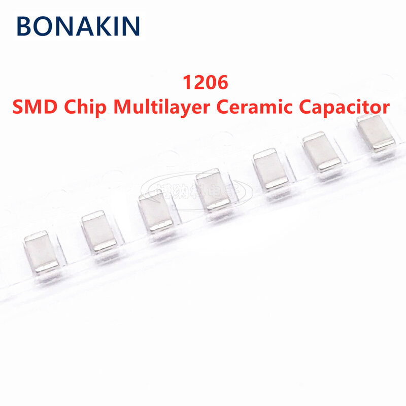 SMD 칩 다층 세라믹 캐패시터, 1206 270PF, 50V, 100V, 250V, 500V, 1000V, 2000V ± 5%, 271J, C0G, NPO, 50 개