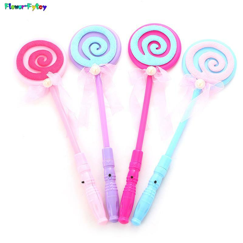 LED Lollipop wróżka księżniczka różdżka latarka pałeczka fluorescencyjna zaopatrzenie firm lampy zabawki losowy kolor