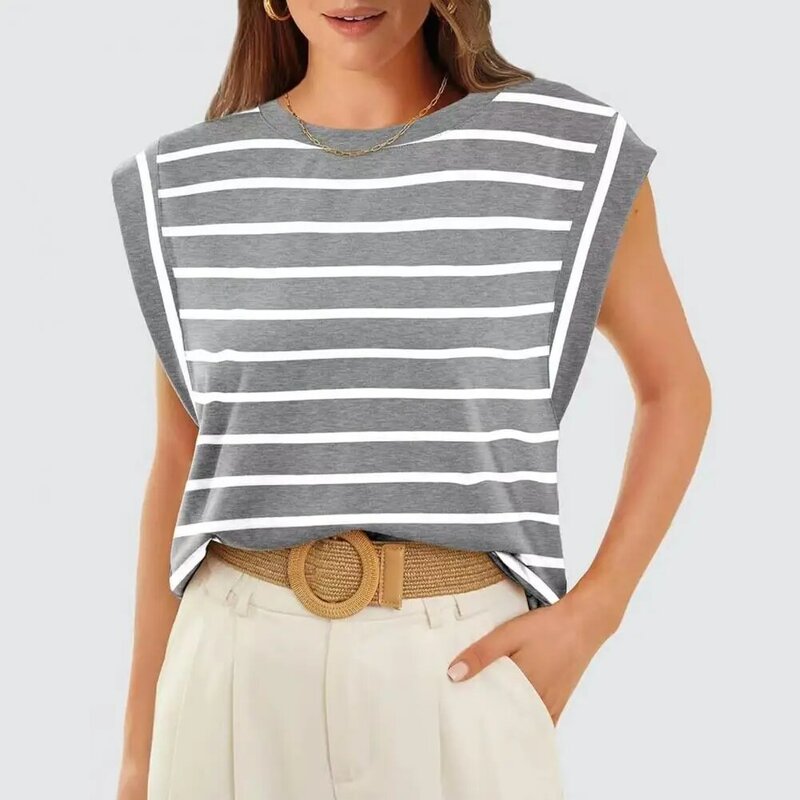 Raglanowy koszule z krótkimi rękawami kolorowe paski blok Tank Top na co dzień luźny krój koszulka z okrągłym dekoltem Raglan z rękawem Streetwear damski lato