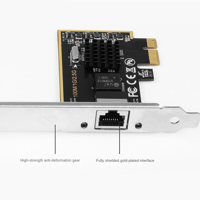Gaming Gaming Port 2.5G Gigabit LAN Card Desktop Built-In PCIE Gigabit LAN Port RTL8125PXE Multi-Function LAN Card