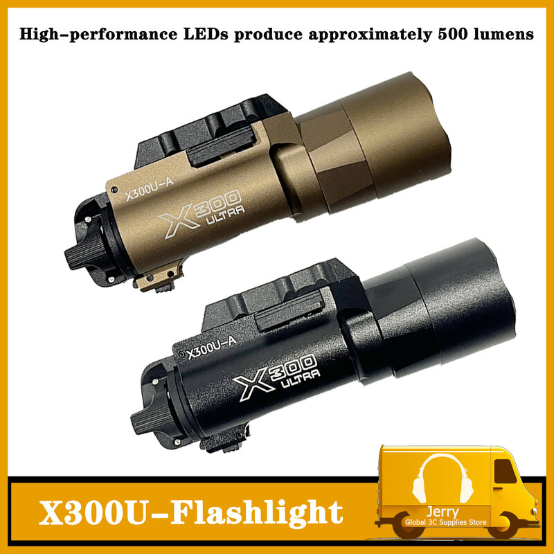 High output Tactical Weapon Flashlight X300U Picatini Rail/Tactical Accessory/Tactical Assistant/High performance LED500 lumens