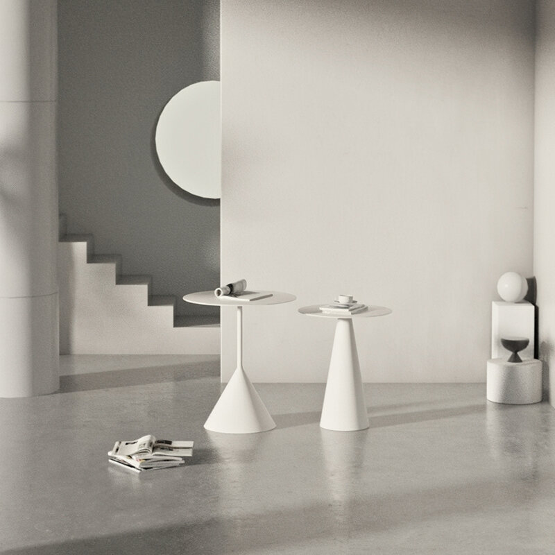 เฟอร์นิเจอร์กาแฟตารางโลหะเหล็ก Nordic ห้องนั่งเล่นกาแฟขนาดเล็กโซฟาด้านข้างการออกแบบตารางระเบียงชาตาราง